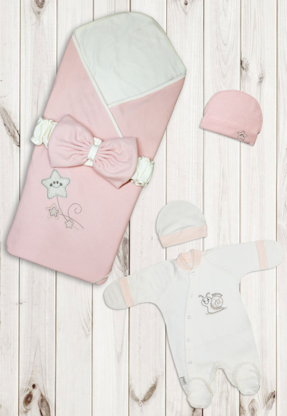 Комплект на выписку Эшли (Розовый)