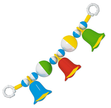 Подвеска-погремушка на коляску Колокольчики