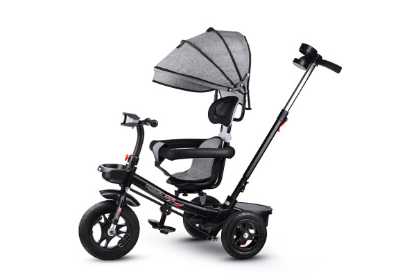 Велосипед 3-х колесный, резиновые покрышки (Серый)