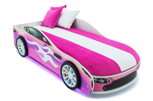 Детская кровать-машина Бондмобиль 170х70см (розовый)