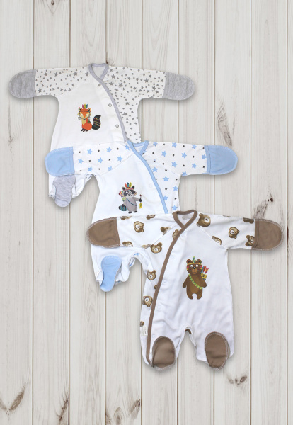 Комбинезон для недоношенных детей с накаткой (Мальчик)