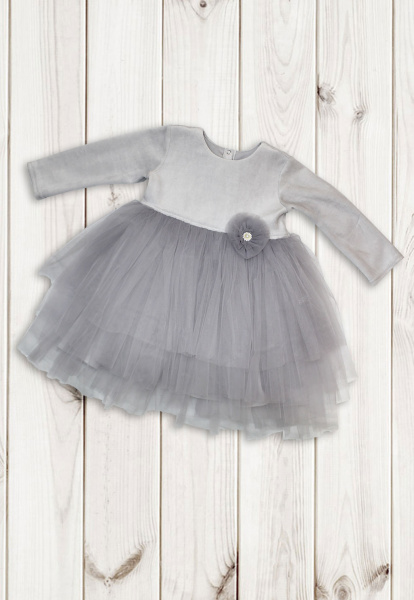 Платье "Милори" ш111/100  (рост92-98серый)