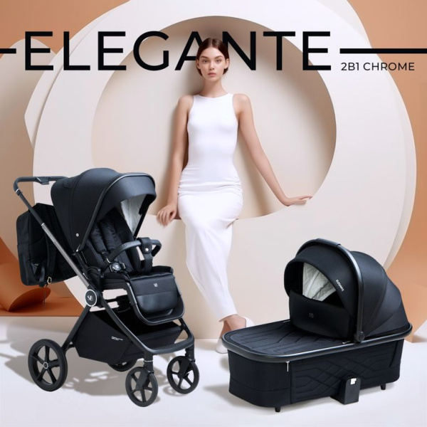 Коляска 2в1 Sweet Baby Elegante SBL (427408 Chrome Black)