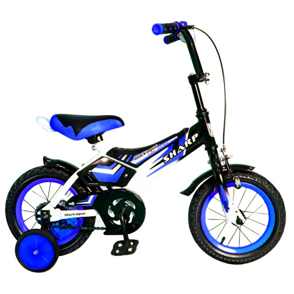 Велосипед 2-х колесный Black Aqua Sharp 12" 1s (Синий )