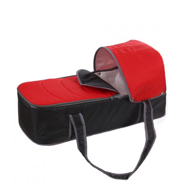 Люлька-переноска для коляски Карапуз (Серый/красный)
