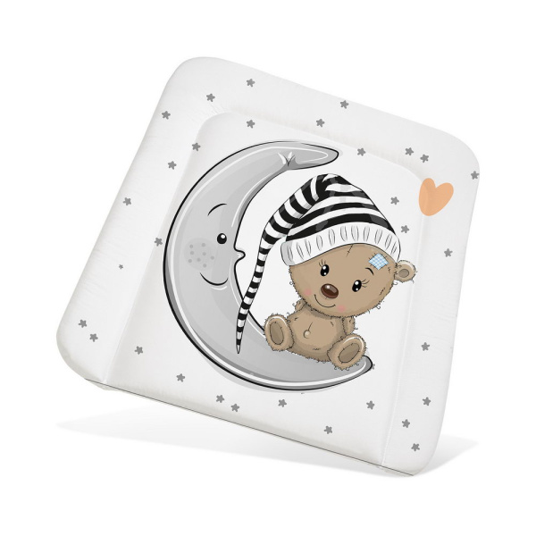Матрас пеленальный BoomBaby накладка 65*55 см (BB/ПН-08 Мишка на луне)