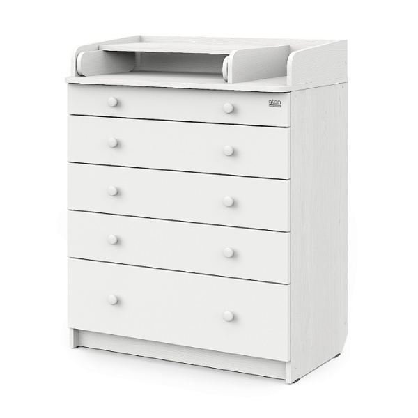 Комод Атон Maks с органайзером 5ящиков 80см ЛДСП (Ясень тронхейм-белый)
