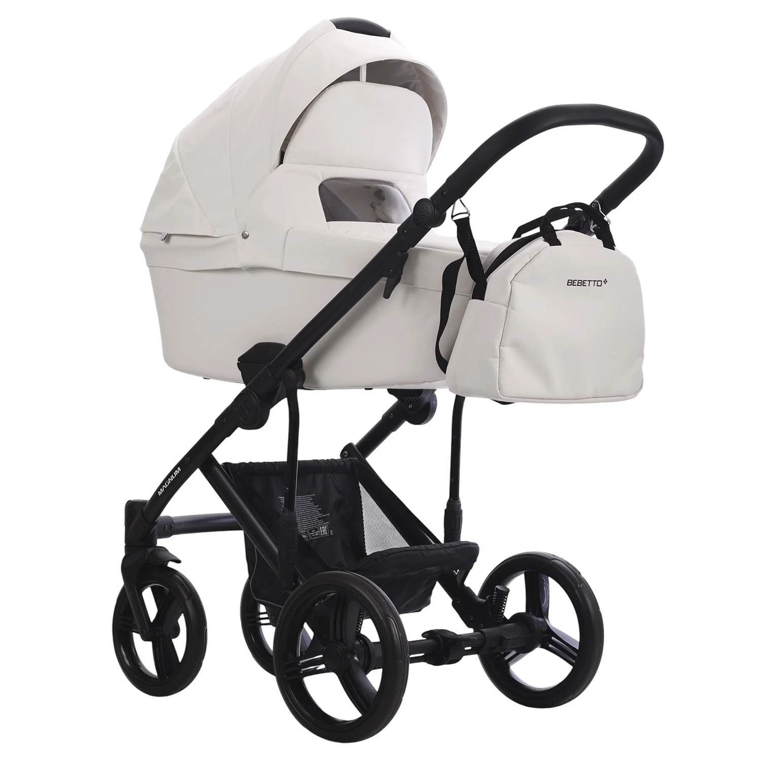 Коляска Bebetto Magnum Light PRO  2в1 (07 белая кожа) Коляска Bebetto Magnum Light PRO  2в1 (07 белая кожа)