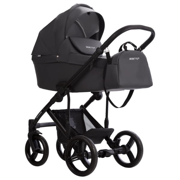 Коляска Bebetto Magnum Light PRO  2в1 (04 т.серая кожа) Коляска Bebetto Magnum Light PRO  2в1 (04 т.серая кожа)