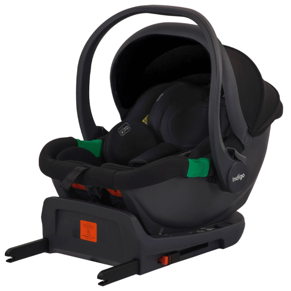 Автокресло Indigo Minky I-SIZE с базой группа 0+ (40-87см) (Черный)