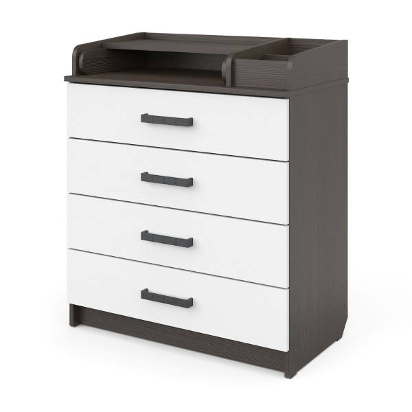 Комод Атон Marvin ЛДСП 800/4 800/4V (Бодега темный-белый)