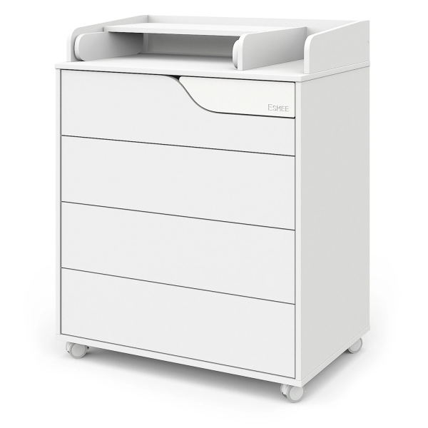 Комод Атон ESMEE ЛДСП, МДФ 800/5 с органайзером и Push-to-open00-00001349  (Белая аляска-белый)