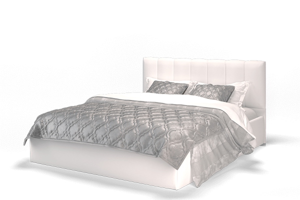 Кровать Элен 200х120см с подъемным механизмом (604-0499-01 Экокожа/Vega white)
