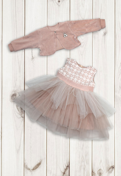 Платье детское "Надин", ш111/107 (рост68-74розовый)