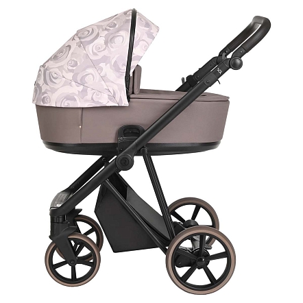 Коляска Roan Sol 2в1 (RSF/5001 Powder/Rose gold /руч.Коричневый)