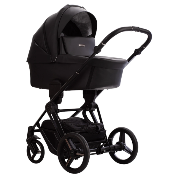 Коляска Bebetto Monti PRO 2в1 (01 Dark черная кожа)