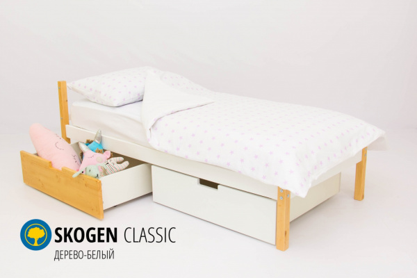 Детская кровать "Skogen classic "160х70  (дерево-белый)