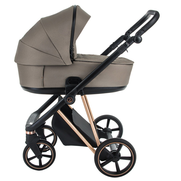 Коляска 2в1 Roan Sol Lux (RSL/3039 Mocca/Rose Gold/руч.Черный)
