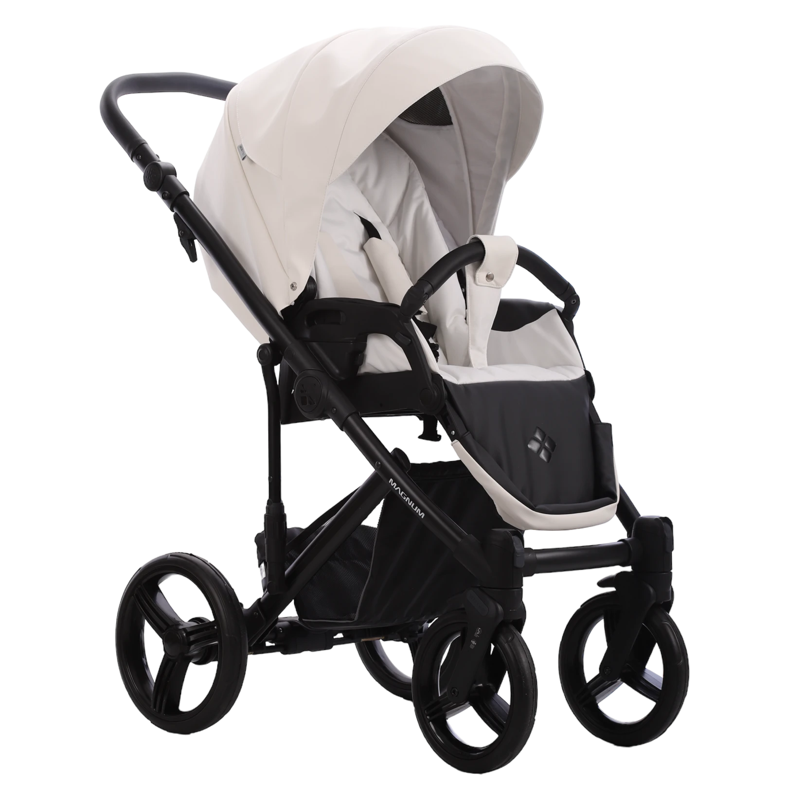 Коляска Bebetto Magnum Light PRO  2в1 (07 белая кожа) Коляска Bebetto Magnum Light PRO  2в1 (07 белая кожа)