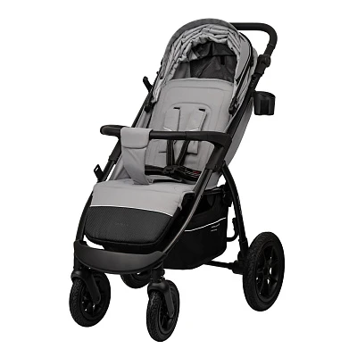 Коляска прогулочная Indigo EPICA XL AIR с сумкой (над.колесо) (Светло-серый)