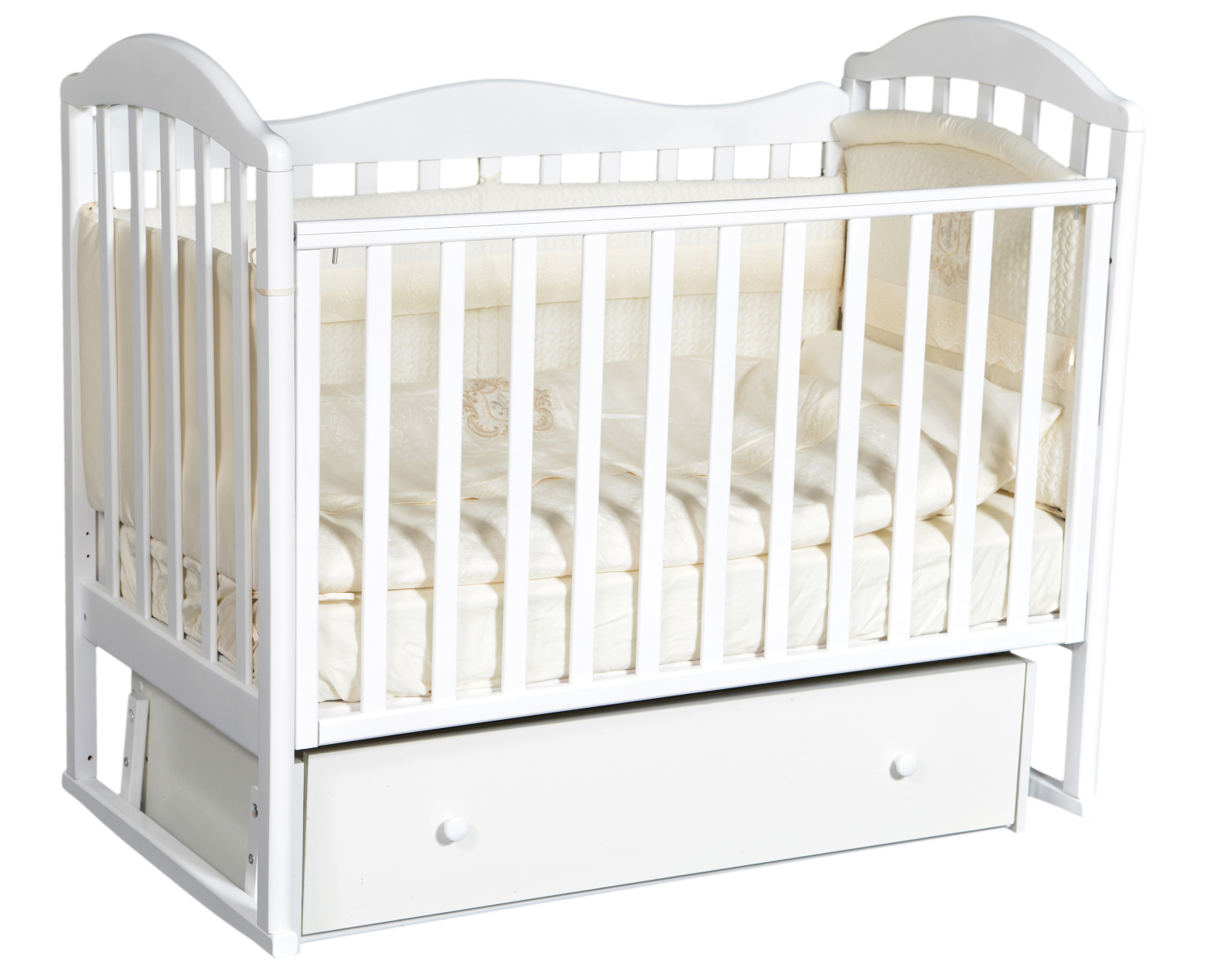 Детская кроватка ByTwinz Gabriella-1 маятник универсальный с ящиком ...