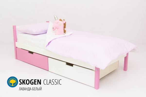 Детская кровать "Skogen classic "160х70  (лаванда-белый)