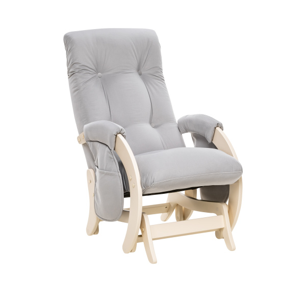 Кресло для кормления Milli Smile с карманами (Дуб шампань/ткань Velutto 51)