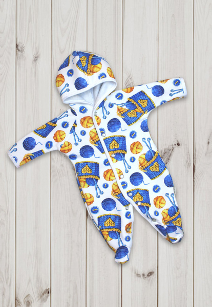 Комбинезон без подклада Клубочки (Голубой)