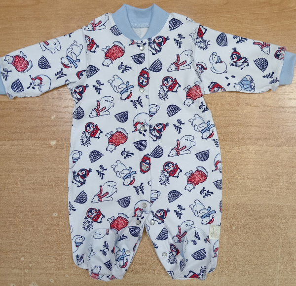 Комбинезон без подклада Звездопад интерлок (Рост 74 Мишки)