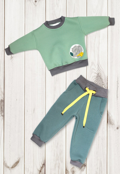 Комплект детский Zoo (рост86-92 оливковый)