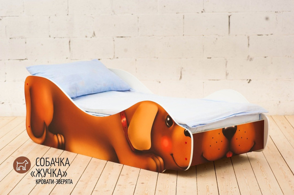 Кровать детская Зверята 160*70 см («Собачка - Жучка»)