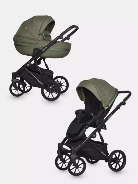 Коляска Riko Basic Delta Ecco 2в1  (13 Olive (оливковый))