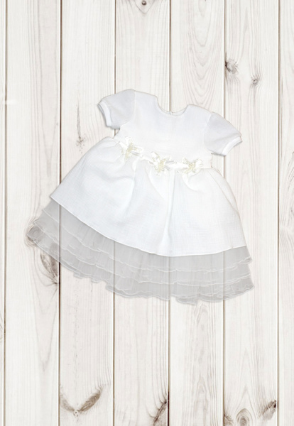 Платье детское "Юляша", ш111/110 (рост74-80экрю)