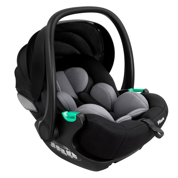 Автолюлька  для детей 0-13 кг BAESA  Pituso KBH602/1* (Black Grey/Черно-Серый СЕРЫЙ ВКЛАДЫШ)