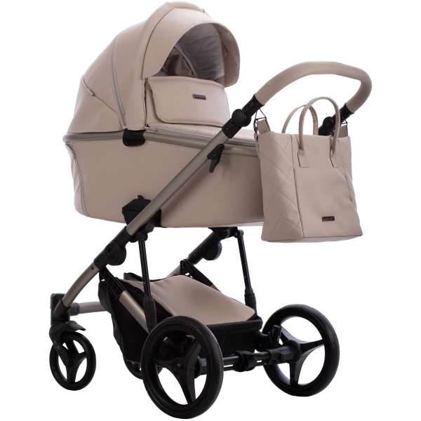 Коляска Bebetto Loren sand 2в1 (01 св.бежевая кожа)