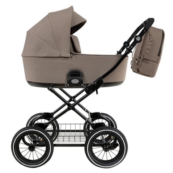 Коляска 2в1 Roan Bass Next Classic 2.0 (d12) (BNC/80/2 Hazel/Black/руч.Black)