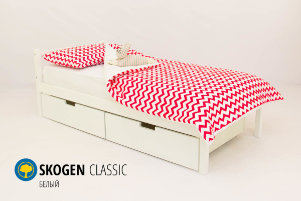 Детская кровать "Skogen classic "160х70  (белый)