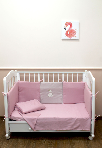 Комплект в кроватку Балет 7 предметов без балдахина  (Розовый)