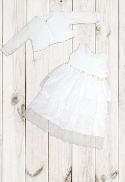 Платье детское "Алеся", ш111/109 (рост92-98экрю)