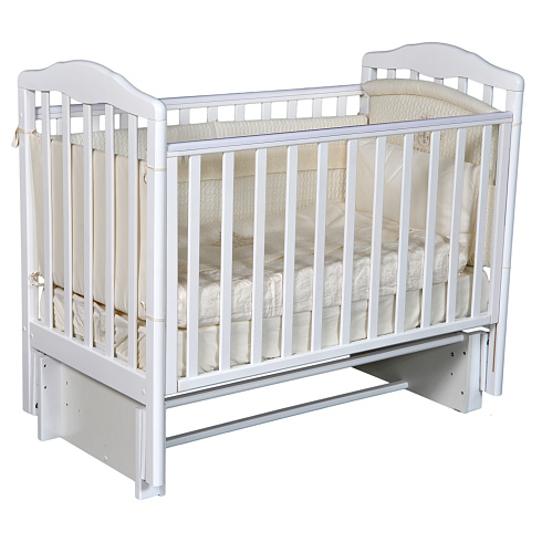 Кроватка Алита-3/5 универсальный маятник без ящика (Витринный образец Белый)