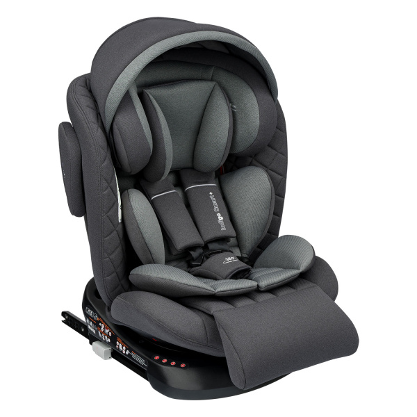 Автокресло Indigo SMART+ ISOFIX, капюшон, подножка 0-36кг (Серый)