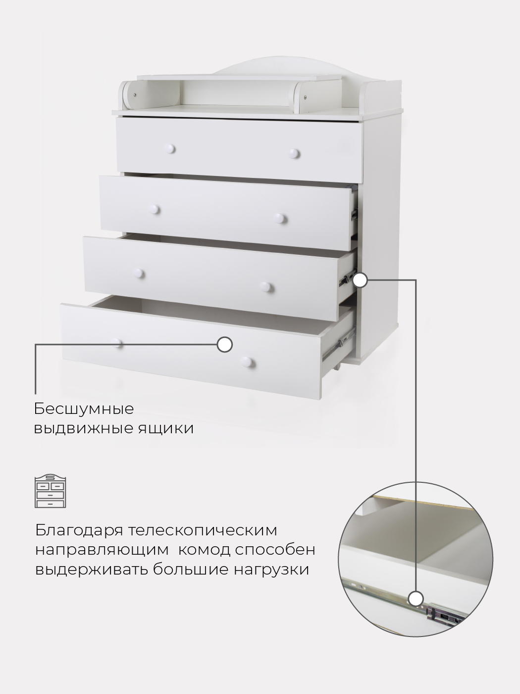 Комод пеленальный Топотушки Ричард 800/5