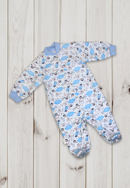 Комбинезон без подклада футер (рост62 Голубой)