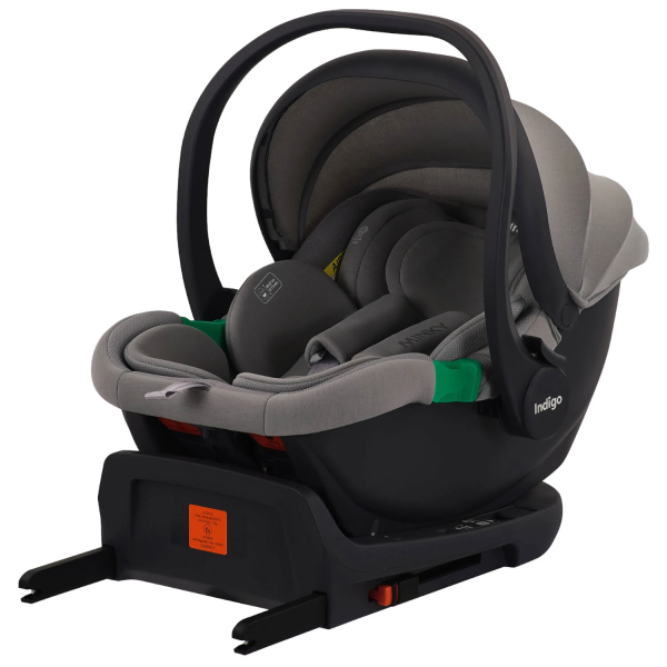 Автокресло Indigo Minky I-SIZE с базой группа 0+ (40-87см) (Светло-серый)