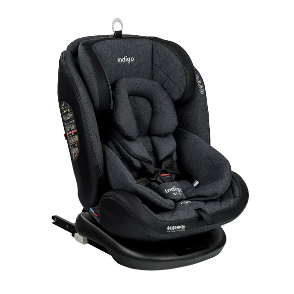 Автокресло Indigo Aero ISOFIX 0-36 кг. (Т.серый лен)