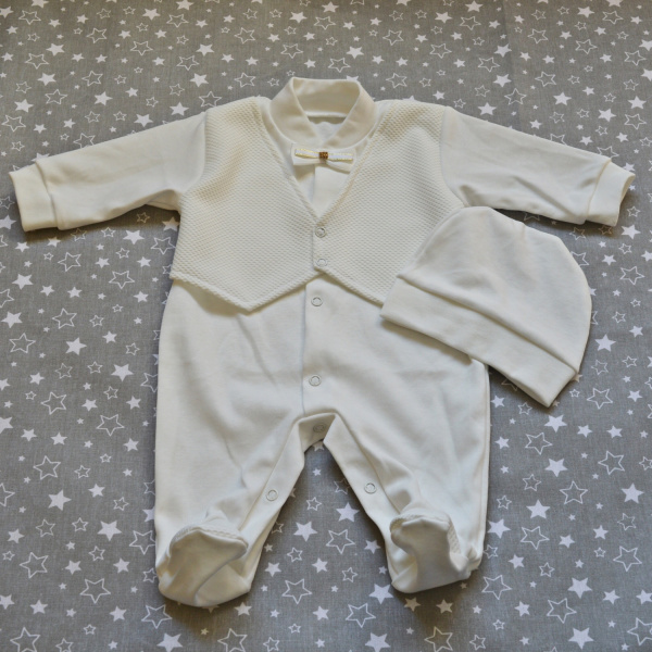 Комплект на выписку для мальчика Жилетка (рост56)