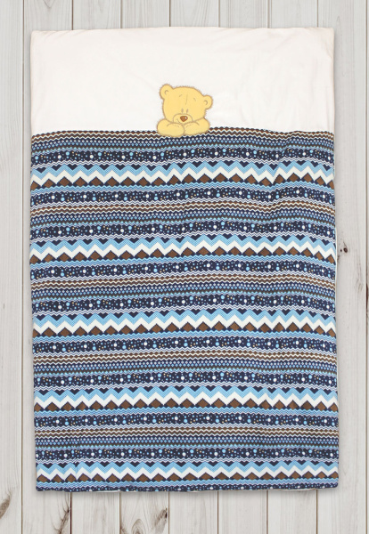 Одеяло флисовое Тедди 100х140см  РАСПРОДАЖА  (Синий)