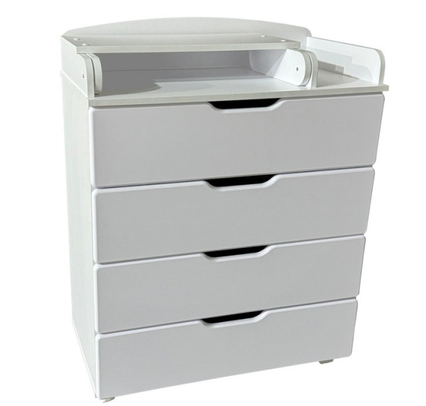 Комод Ульяна-8 4ящика 80см МДФ (Витринный образец Белый)