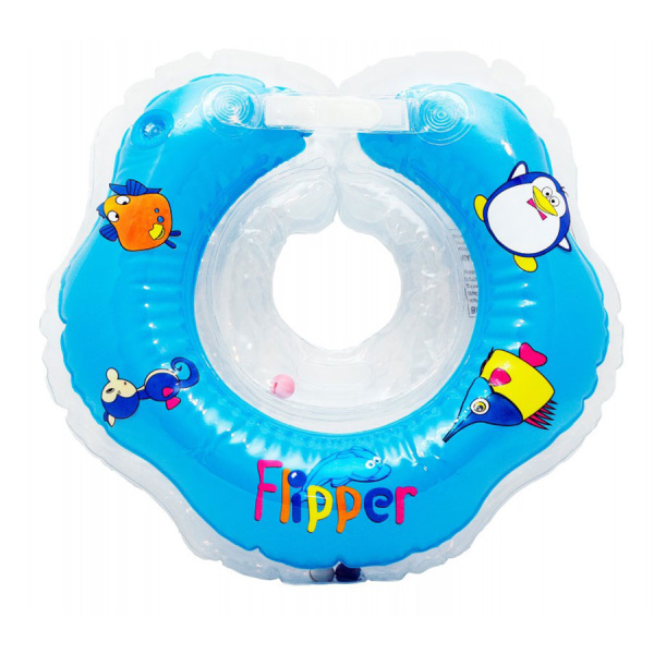 Круг на шею для купания Flipper  (Голубой)