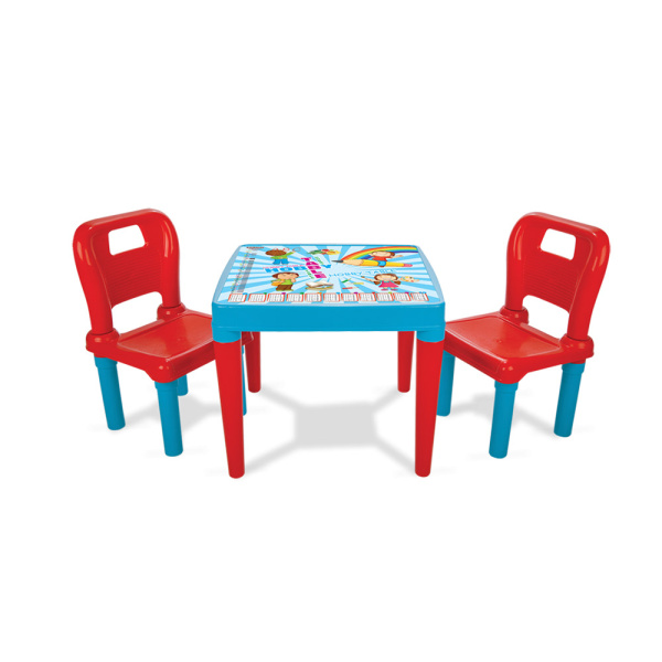 Набор Стол+2 стула Pilsan (Blue/Красно-голубой)